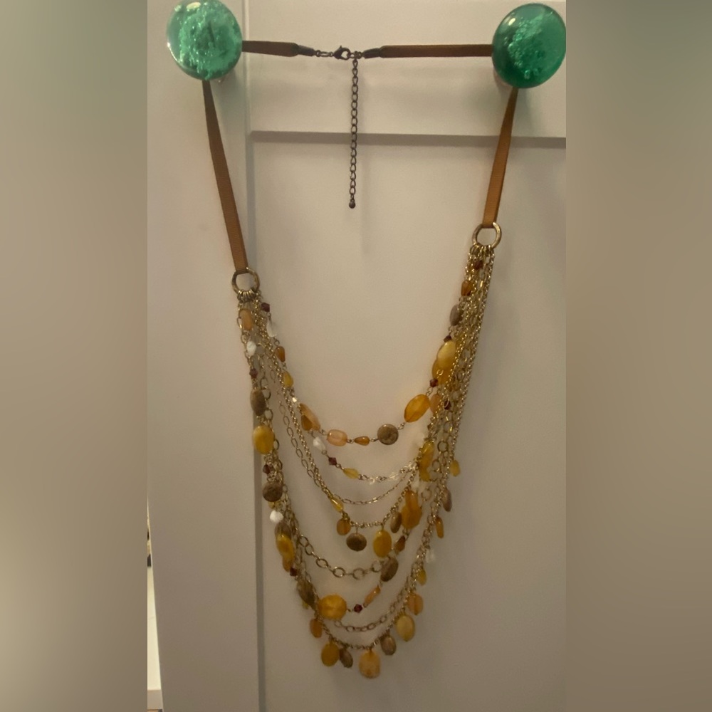 Beaded chandelier necklace